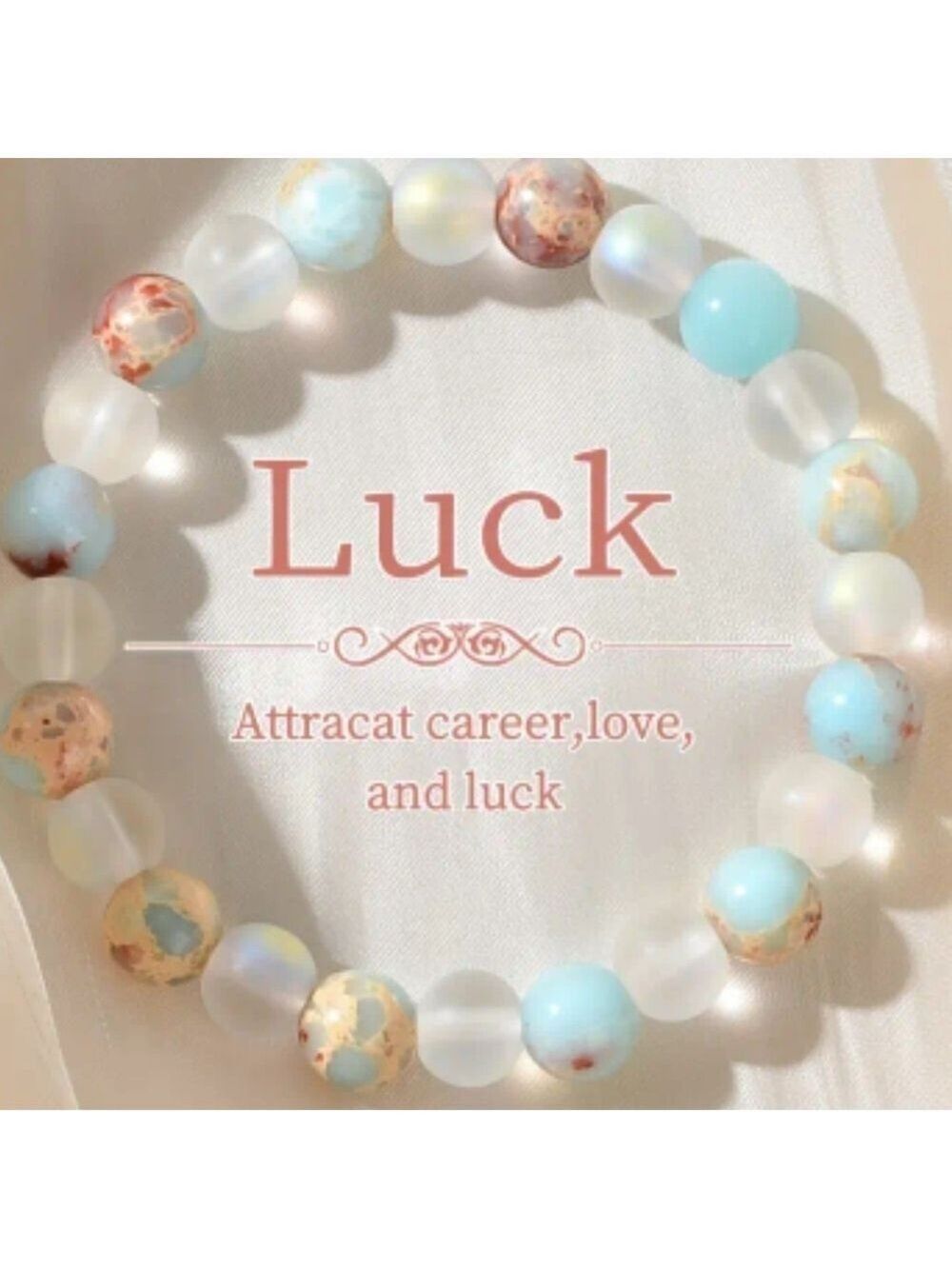 Elegant Blue and White Beaded Bracelet
